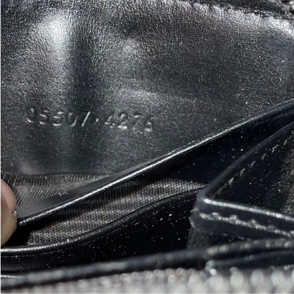 Authentic GUCCI Gucci Black GG Denim Canvas Round Zippy Long Wallet - Picture 2 of 11